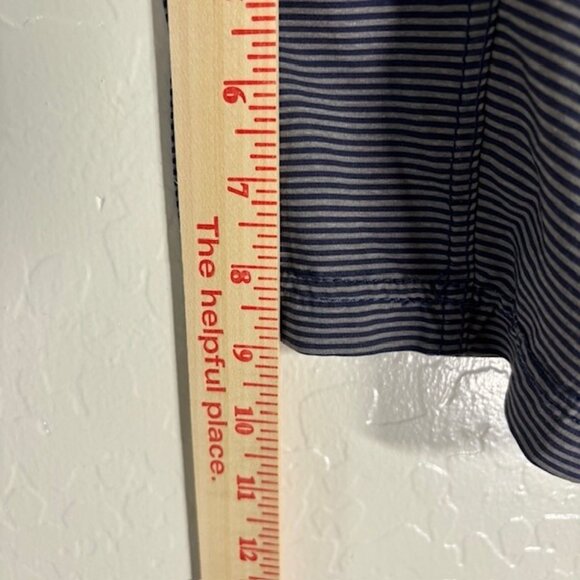 Vuori Shorts Mens Small Blue Striped Athletic Drawstring Pocket Performance Logo - Picture 7 of 7